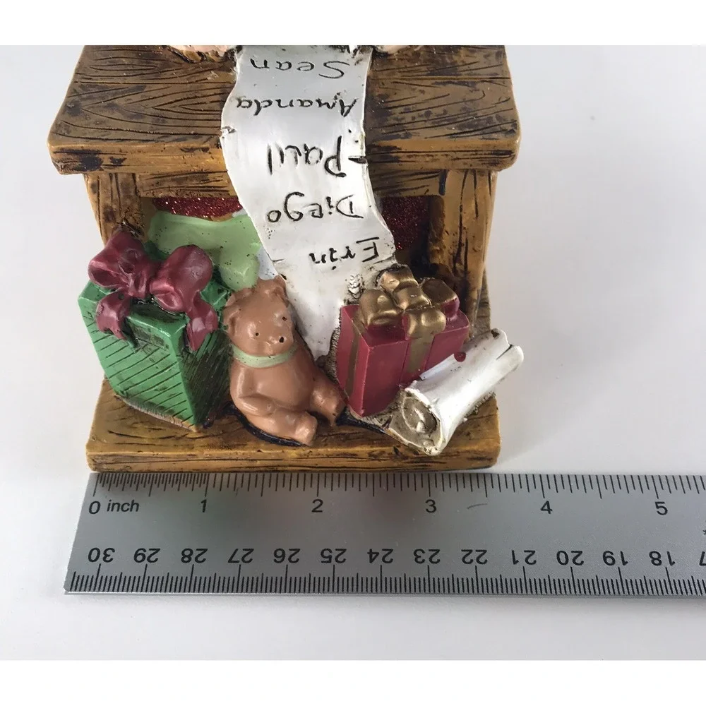 Croscill Christmas Santa Claus Soap Lotion Dispenser Red Glitter Desk 8in NWT